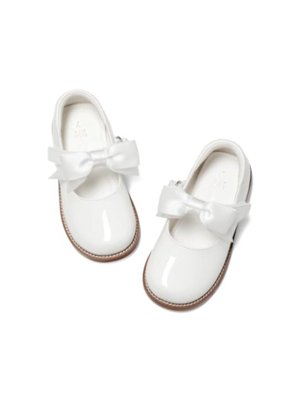 Girls Mary Jane Dress Shoes Faux Leather Flats Hook & Loop